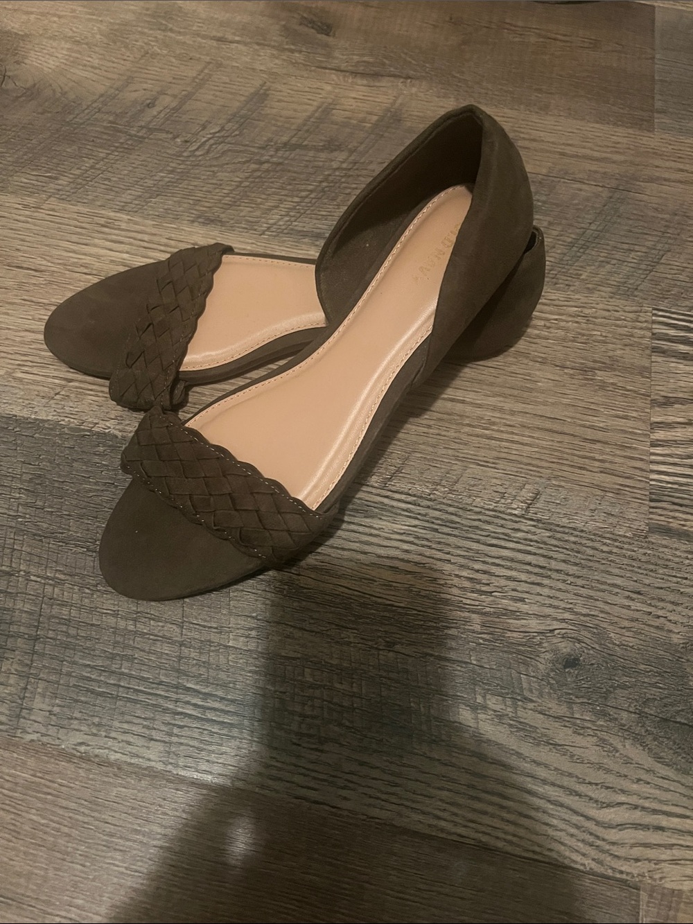Old Navy Brown Braided D'Orsay Flats